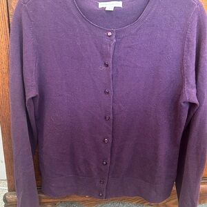 New York & Company Deep Purple Cardigan
